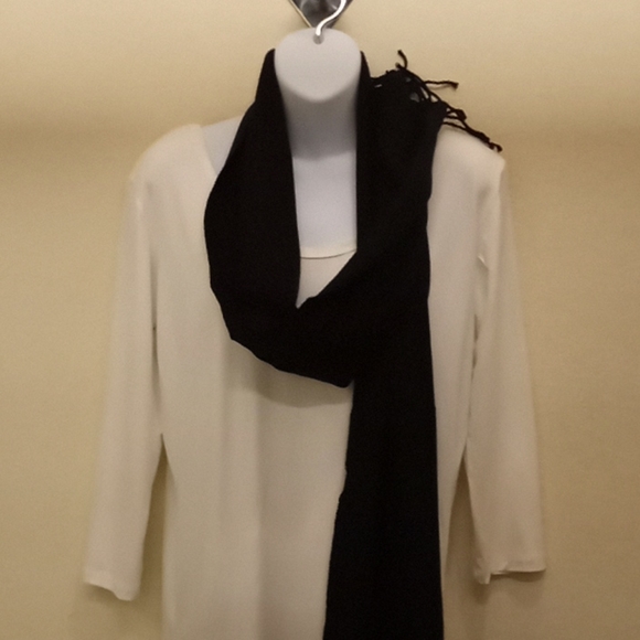 Black  Pashmina Cashmere Feel Winter Scarf - Picture 6 of 16